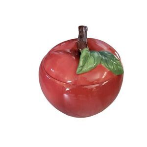 Red Apple Cookie Jar 9x11"